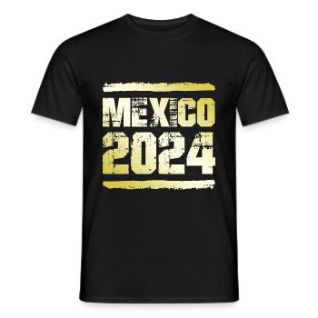 Mexique 2024 Médaille d’or - T-shirt homme - noir - Devant - AI Model Male 178 light (178cm)