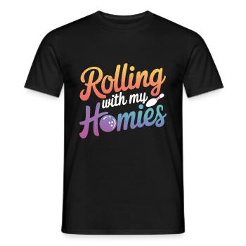 Bowling Bowler Pin Ball Bowling Ball - T-shirt homme - noir - Devant - AI Model Male 178 light (178cm)