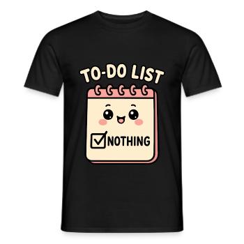To-Do List: Nothing Kawaii Planner - Men's T-Shirt - black - Front - AI Model Male 178 light (178cm)