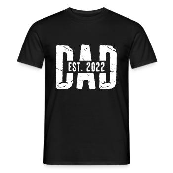 DAD est. 2022 Geschenk Papa werdender Vater 2022 V - Männer T-Shirt - Schwarz - Vorne - AI Model Male 178 light (178cm)