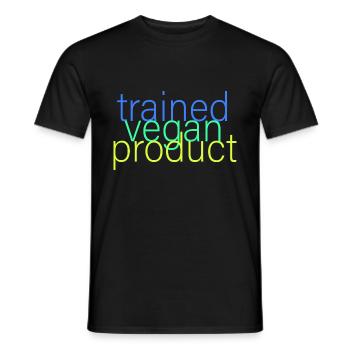 produit végétalien formé - T-shirt homme - noir - Devant - AI Model Male 178 light (178cm)