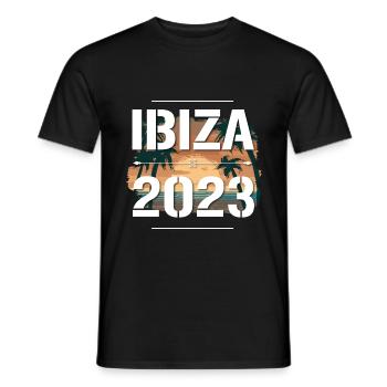 Ibiza 2023 - Men's T-Shirt - black - Front - AI Model Male 178 light (178cm)