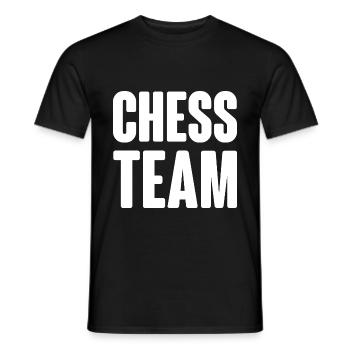 Chess Team - Men's T-Shirt - black - Front - AI Model Male 178 light (178cm)