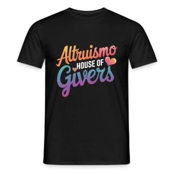 Altruisme Don désintéressé Donner d’école - T-shirt homme - noir - Devant - AI Model Male 178 light (178cm)