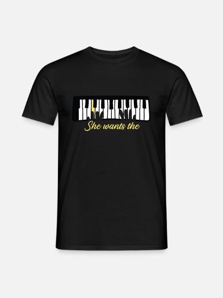 Klavier Piano E-Piano Flügel Standklavier - Männer T-Shirt - Schwarz
