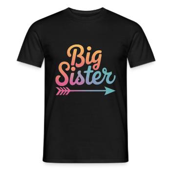Sœur, Frère ou sœur, Famille - T-shirt homme - noir - Devant - AI Model Male 178 light (178cm)