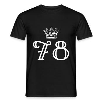 78 Number crown - Men's T-Shirt - black - Front - AI Model Male 178 light (178cm)