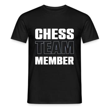 Chess Team - Men's T-Shirt - black - Front - AI Model Male 178 light (178cm)