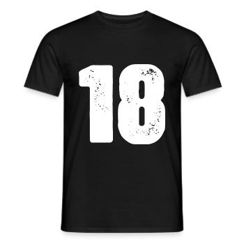 Maillot 18 Numéro - T-shirt homme - noir - Devant - AI Model Male 178 light (178cm)