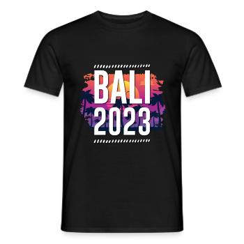 Bali 2023 - Männer T-Shirt - Schwarz - Vorne - AI Model Male 178 light (178cm)