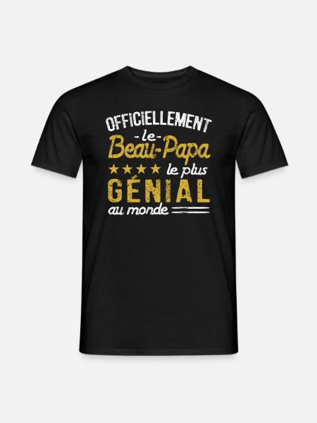 Officiellement le Beau Papa le plus Incroyable - T-shirt homme - noir