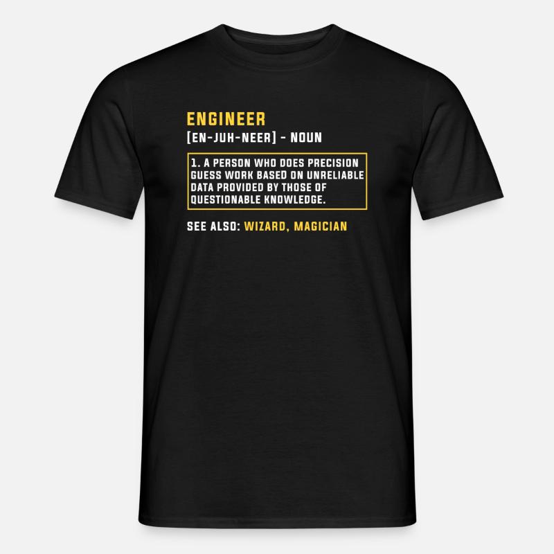 Engineer definition engineering gift - Men's T-shirt - black