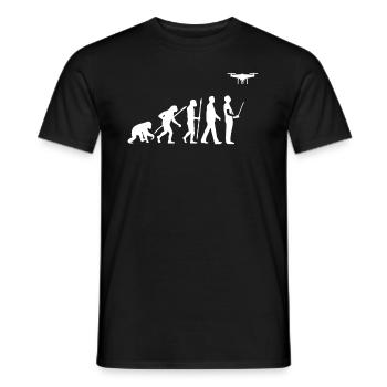 Evolution Drohne - Männer T-Shirt - Schwarz - Vorne - AI Model Male 178 light (178cm)