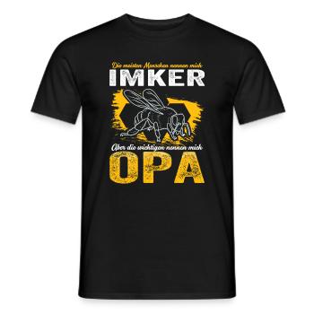 Imker Opa Großvater Bienen Flüsterer Geschenk - Männer T-Shirt - Schwarz - Vorne - AI Model Male 178 light (178cm)