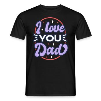 I love you dad cadeau cadeau de la fête des pères Cadeau de la fête des pères - T-shirt homme - noir - Devant - AI Model Male 178 light (178cm)