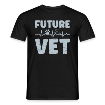 Future Vet for a Veterinarian Vet Tech - Men's T-Shirt - black - Front - AI Model Male 178 light (178cm)