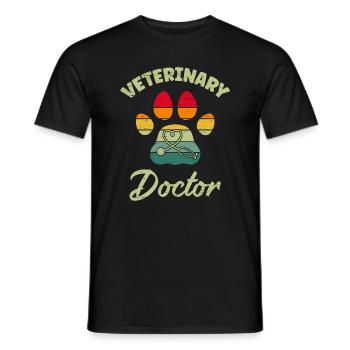 Veterinary Doctor for a Veterinarian Vet Tech - Men's T-Shirt - black - Front - AI Model Male 178 light (178cm)