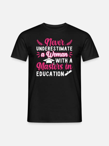Master-Abschluss in Pädagogik Abschluss - Männer T-Shirt - Schwarz