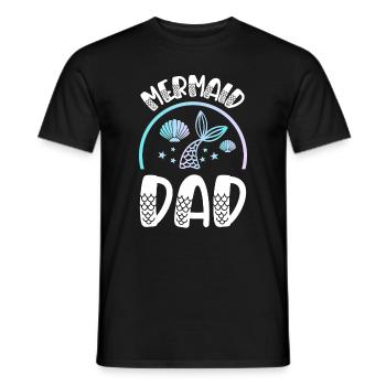 Mermaid Dad for a Mermaid Bride - Men's T-Shirt - black - Front - AI Model Male 178 light (178cm)