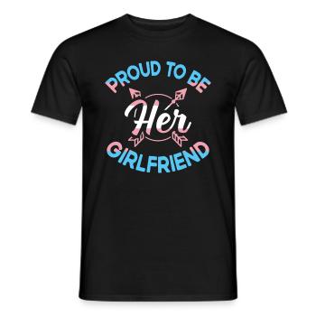 Stolz, ihre Freundin zu sein Lgbt Rights Lgbt Pride - Männer T-Shirt - Schwarz - Vorne - AI Model Male 178 light (178cm)