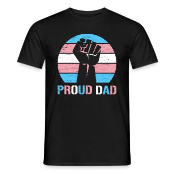 Stolzer Vater Trans Lgbt Rechte Lgbt Stolz Mama - Männer T-Shirt - Schwarz - Vorne - AI Model Male 178 light (178cm)