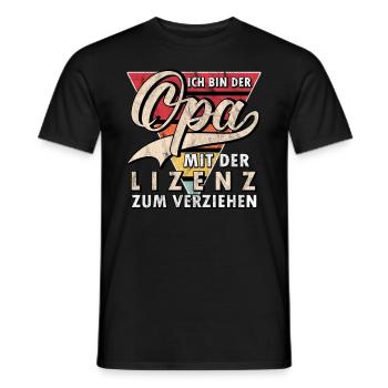 Ich bin der Opa - Großvater - Großeltern - Männer T-Shirt - Schwarz - Vorne - AI Model Male 178 light (178cm)