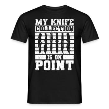 Collecteur de couteaux - T-shirt homme - noir - Devant - AI Model Male 178 light (178cm)