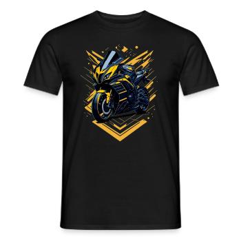 Sport motorcycle illustration - Men's T-Shirt - black - Front - AI Model Male 178 light (178cm)