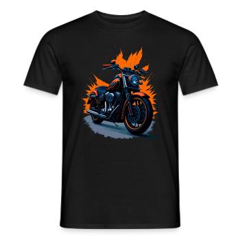 Klassisches Motorrad - Männer T-Shirt - Schwarz - Vorne - AI Model Male 178 light (178cm)