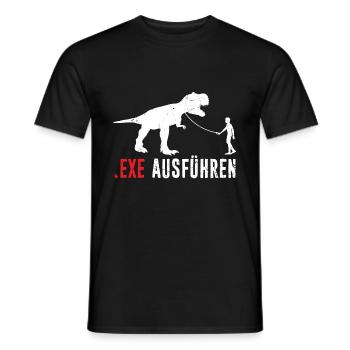 Admin Programmierer ITler Informatiker Spruch EXE - Männer T-Shirt - Schwarz - Vorne - AI Model Male 178 light (178cm)