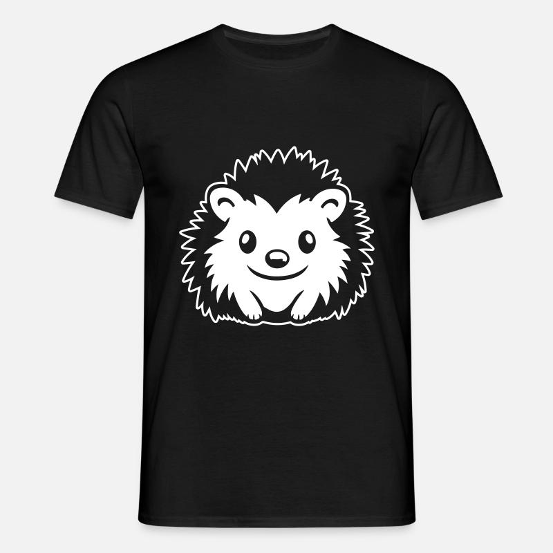 Igel Comic Niedlich - Männer T-Shirt - Schwarz