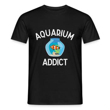 Aquarium addict aquaristic fish nemo gift - Men's T-Shirt - black - Front - AI Model Male 178 light (178cm)