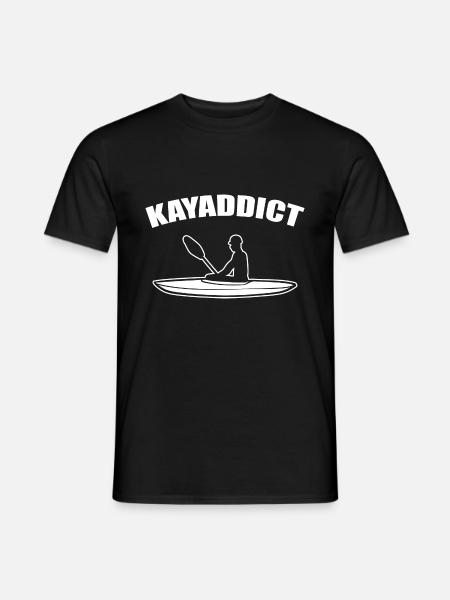 Kajaksüchtiger Abenteuerlich - Männer T-Shirt - Schwarz