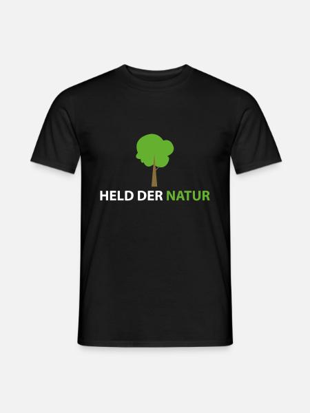 Held der Natur - Männer T-Shirt - Schwarz