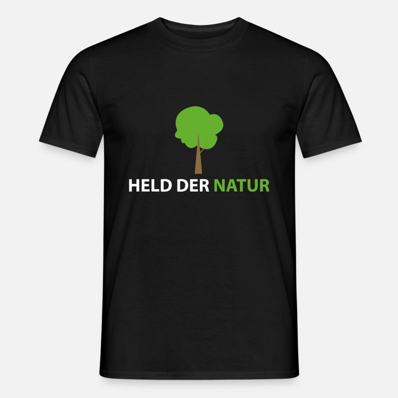 Held der Natur - Männer T-Shirt - Schwarz