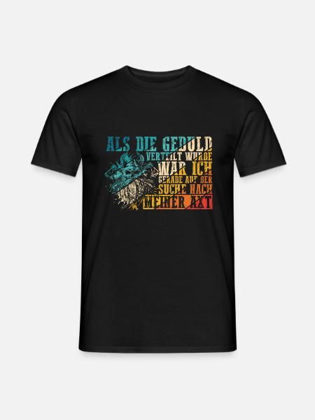 Wikinger Axt Holz Hacken Holzfäller Geschenk für T - Männer T-Shirt - Schwarz