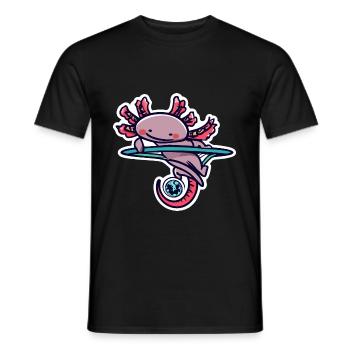 Hulahoop - Männer T-Shirt - Schwarz - Vorne - AI Model Male 178 light (178cm)