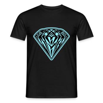 Diamond Symbol Icon - Men's T-Shirt - black - Front - AI Model Male 178 light (178cm)