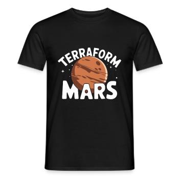 Mars Planète Planète Système Solaire - T-shirt homme - noir - Devant - AI Model Male 178 light (178cm)