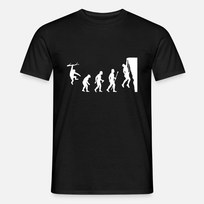 Klettern Evolution Shirt - Männer T-Shirt - Schwarz