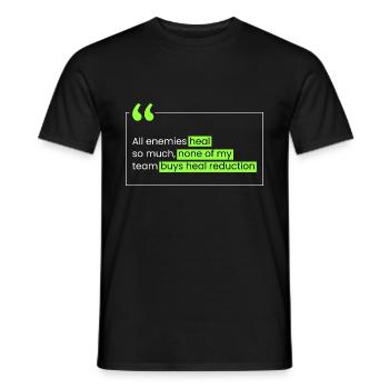 Personne n’achète la réduction de la guérison. - T-shirt homme - noir - Devant - AI Model Male 178 light (178cm)
