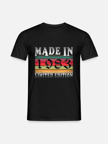 1983 Jahrgang Geburtstag Geburtsjahr 1983 Geschenk - Männer T-Shirt - Schwarz