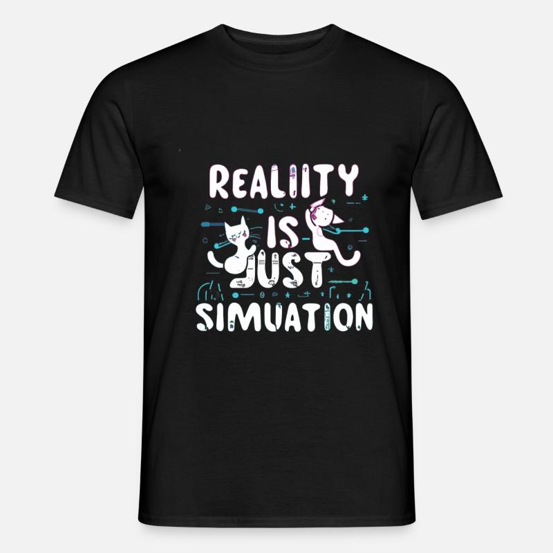 Simulation - Männer T-Shirt - Schwarz