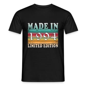 Construit en 1994 cadeau d’anniversaire Vintage - T-shirt homme - noir - Devant - AI Model Male 178 light (178cm)