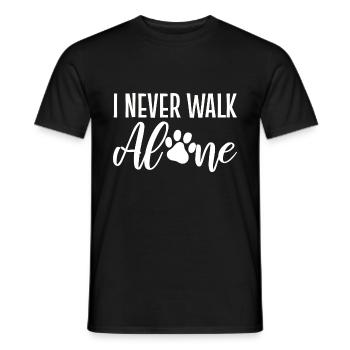 I Never Walk Alone Hundebesitzer - Männer T-Shirt - Schwarz - Vorne - AI Model Male 178 light (178cm)