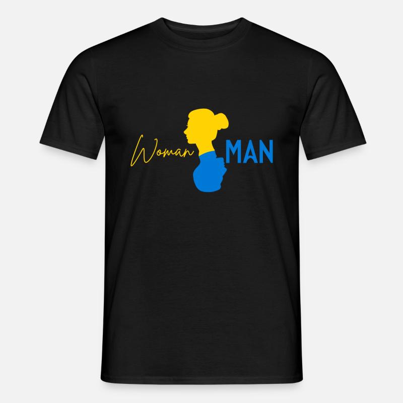 Frau > Mann - Männer T-Shirt - Schwarz
