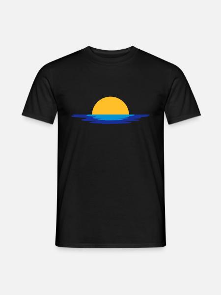 Zon zeewater set rise vakantie - Heren T-shirt - zwart