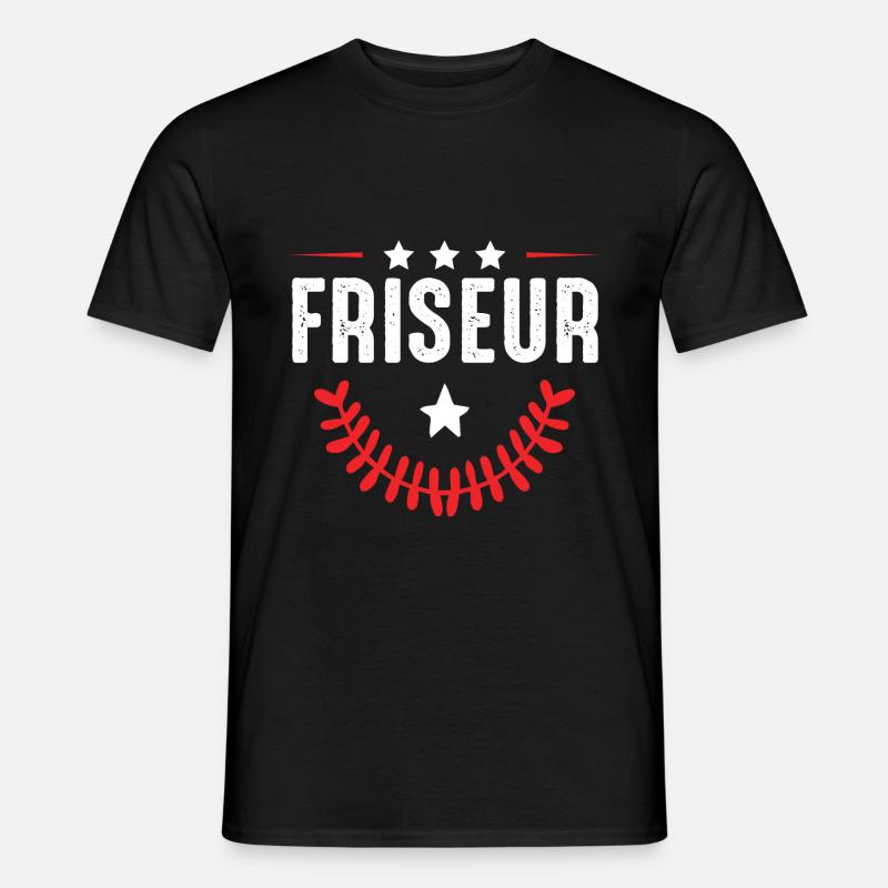 Friseur Beruf - Männer T-Shirt - Schwarz