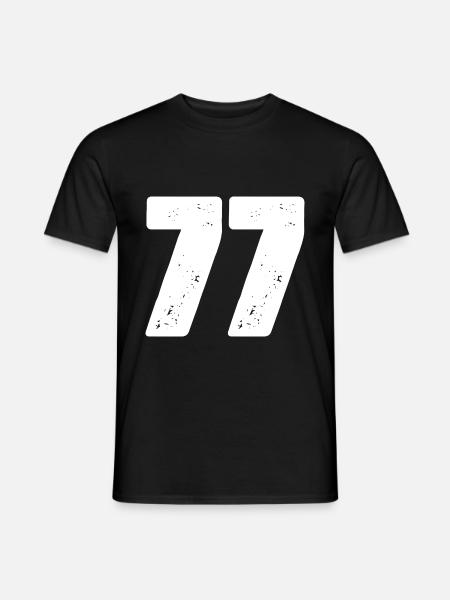 77 Number jersey - Men's T-Shirt - black