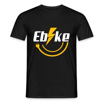 E-Bike EBike E Bike - Men's T-Shirt - black - Front - AI Model Male 178 light (178cm)